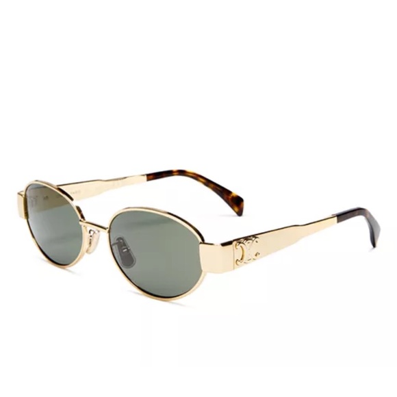 Celine Triomphe Metal Round Sunglasses NEW - Picture 3 of 9